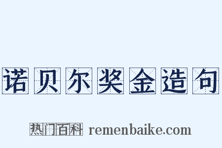 诺贝尔奖金造句是什么意思的图片